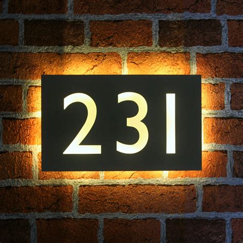 Lighted Metal House Numbers 